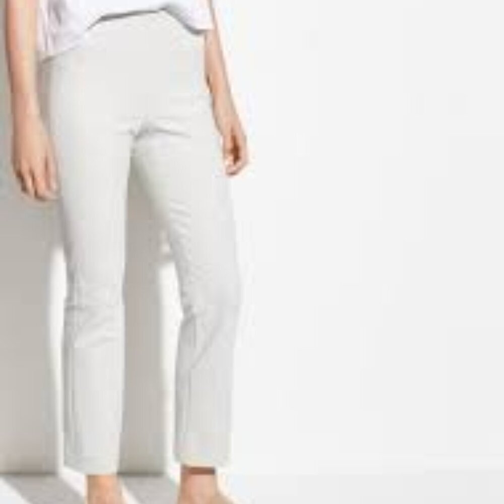 Vince Pintuck Crop Trousers pants womens Gray Size L